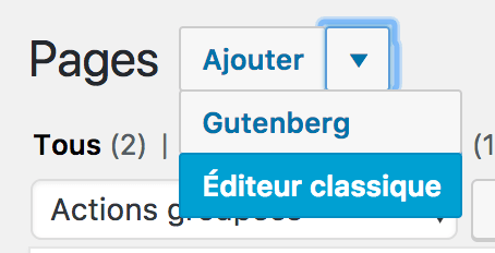Gutenberg-WordPress-editeur-classique