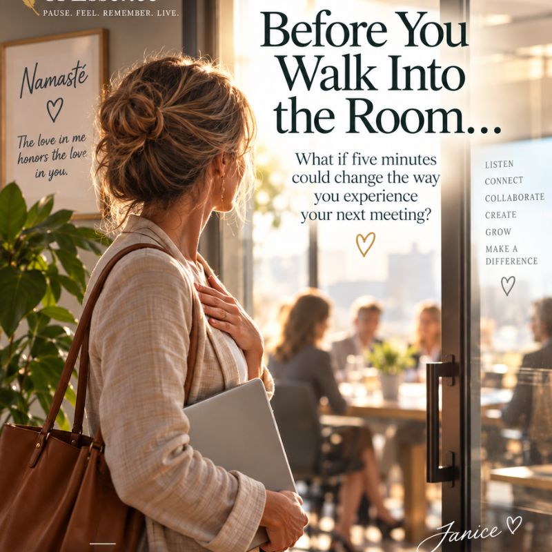 young women before entering the room